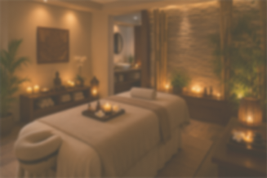 A relaxing massage room